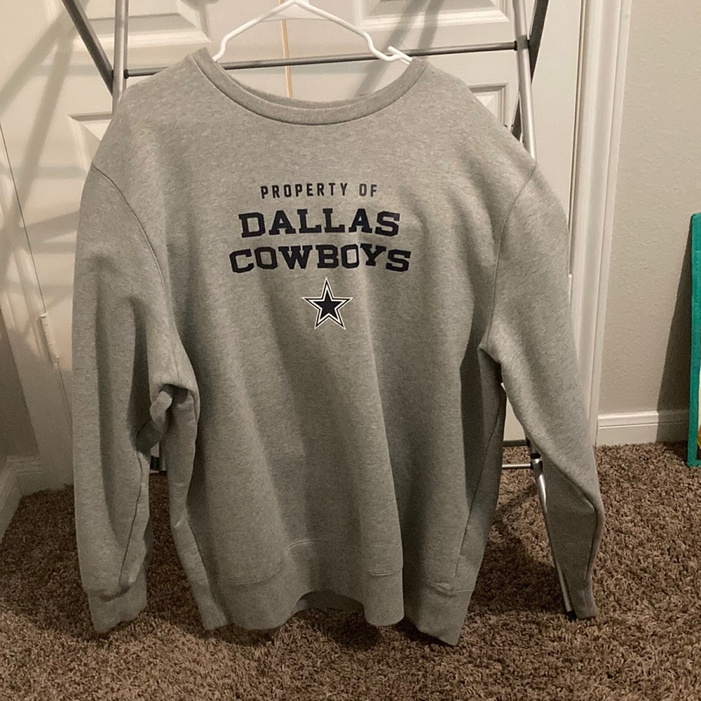 Mens sweater, pullover, Dallas Cowboys, gray, long sleeve, football, XL, Nike